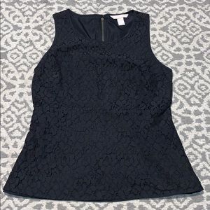 Black Lace Banana Republic Size 6 Top